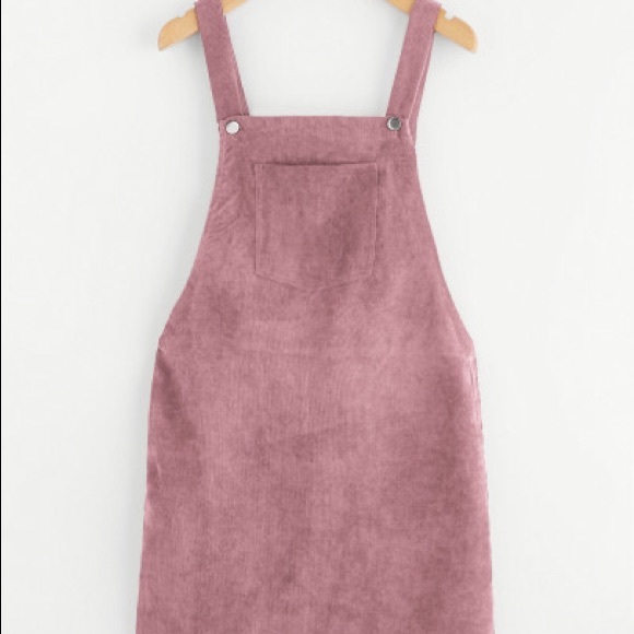 corduroy bib overall dress